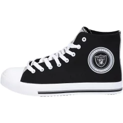 Men's FOCO Las Vegas Raiders High Top Canvas Sneakers 7 Men's FOCO Las Vegas Raiders High Top Canvas Sneakers -STANCE shop 4768176 ALT2