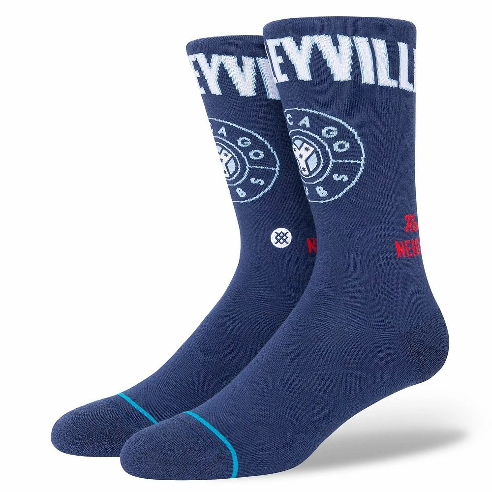 Men's Stance Navy Chicago Cubs 2021 City Connect Crew Socks 4 Men's Stance Navy Chicago Cubs 2021 City Connect Crew Socks - Image 2