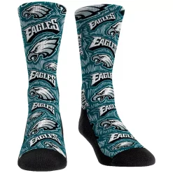 Men's Rock Em Socks Philadelphia Eagles Logo Sketch Crew Socks