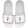 Men's ISlide White Arizona State Sun Devils Primary Motto Slide Sandals 2 Men's ISlide White Arizona State Sun Devils Primary Motto Slide Sandals -STANCE shop 5038963