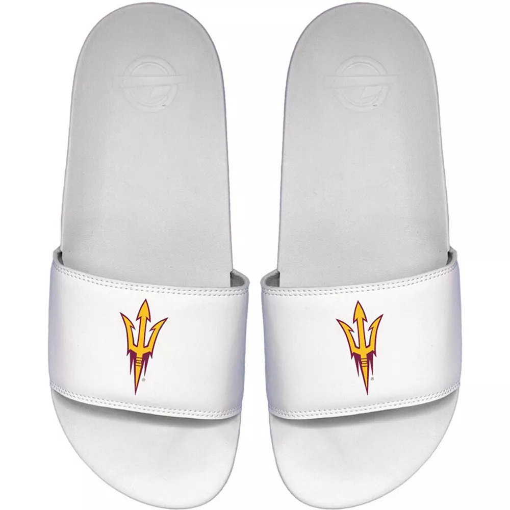 Men's ISlide White Arizona State Sun Devils Primary Motto Slide Sandals 4 Men's ISlide White Arizona State Sun Devils Primary Motto Slide Sandals - Image 2