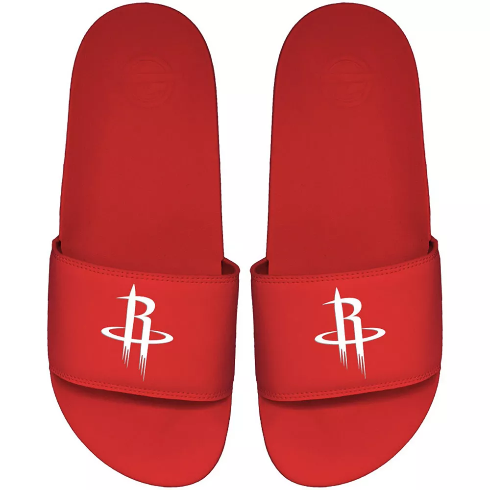 Men's ISlide Red Houston Rockets Primary Motto Slide Sandals 3 Men's ISlide Red Houston Rockets Primary Motto Slide Sandals
