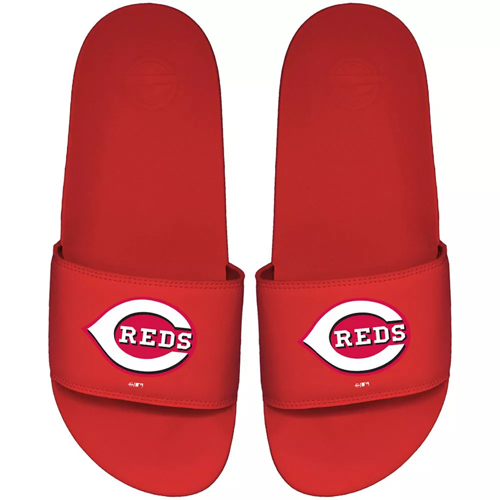 Men's ISlide Red Cincinnati Reds Primary Motto Slide Sandals 3 Men's ISlide Red Cincinnati Reds Primary Motto Slide Sandals