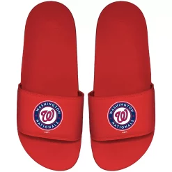 Men's ISlide Red Washington Nationals Primary Motto Slide Sandals