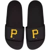 Men's ISlide Black Pittsburgh Pirates Primary Motto Slide Sandals -STANCE shop 5040181