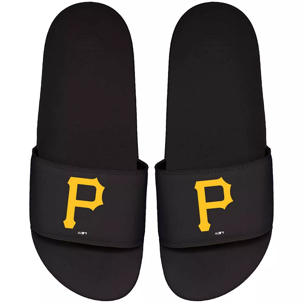 Men's ISlide Black Pittsburgh Pirates Primary Motto Slide Sandals 4 Men's ISlide Black Pittsburgh Pirates Primary Motto Slide Sandals - Image 2