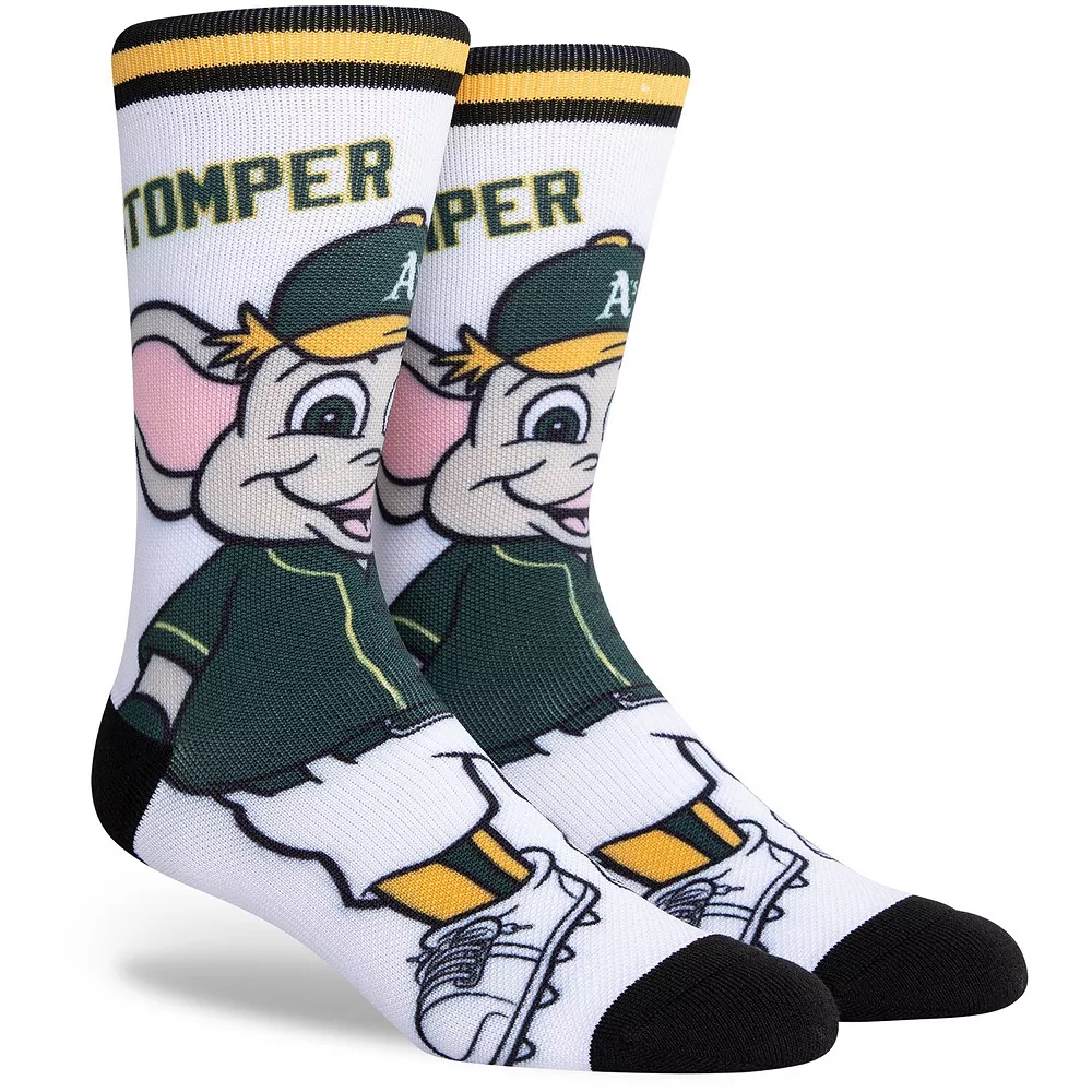 Men's Oakland Athletics Orbit Wrap Mascot Crew Socks 4 Men's Oakland Athletics Orbit Wrap Mascot Crew Socks - Image 2