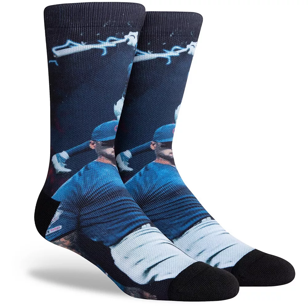 Men's Javier Baez Chicago Cubs Voltage Player Crew Socks 4 Men's Javier Baez Chicago Cubs Voltage Player Crew Socks - Image 2