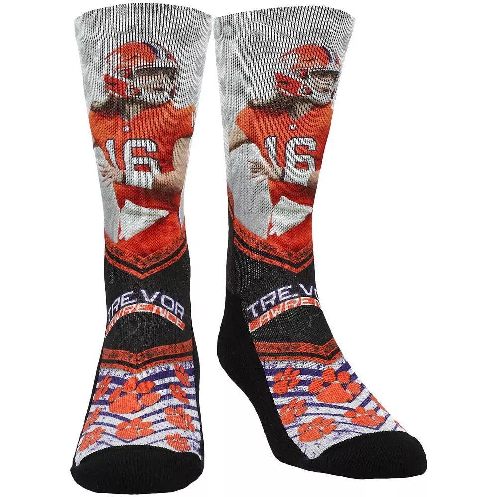 Men's Rock Em Socks Trevor Lawrence Clemson Tigers NCAA Legends Player Socks 3 Men's Rock Em Socks Trevor Lawrence Clemson Tigers NCAA Legends Player Socks