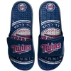 Men's FOCO Minnesota Twins Wordmark Gel Slide Sandals