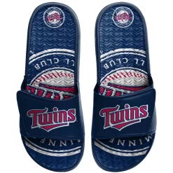 Men's FOCO Minnesota Twins Wordmark Gel Slide Sandals