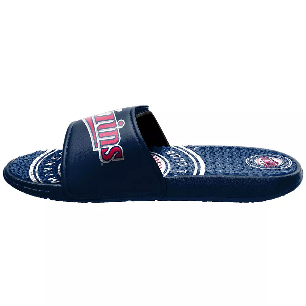 Men's FOCO Minnesota Twins Wordmark Gel Slide Sandals 5 Men's FOCO Minnesota Twins Wordmark Gel Slide Sandals - Image 3