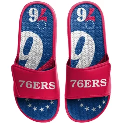 Men's FOCO Philadelphia 76ers Wordmark Gel Slide Sandals