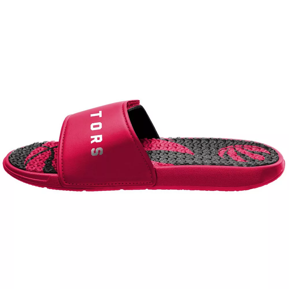 Men's FOCO Toronto Raptors Wordmark Gel Slide Sandals 4 Men's FOCO Toronto Raptors Wordmark Gel Slide Sandals - Image 2