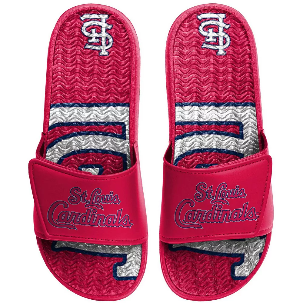 Men's FOCO St. Louis Cardinals Wordmark Gel Slide Sandals 4 Men's FOCO St. Louis Cardinals Wordmark Gel Slide Sandals - Image 2