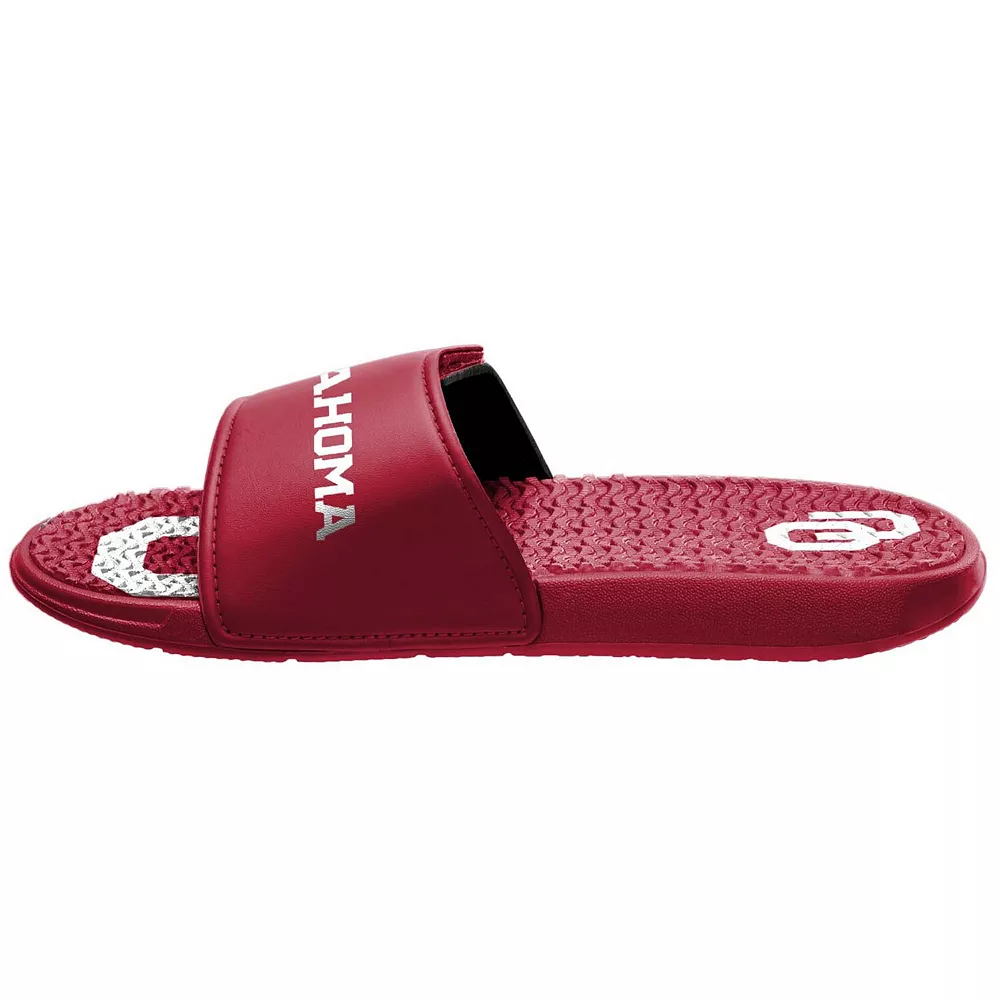 Men's FOCO Oklahoma Sooners Wordmark Gel Slide Sandals 5 Men's FOCO Oklahoma Sooners Wordmark Gel Slide Sandals - Image 3
