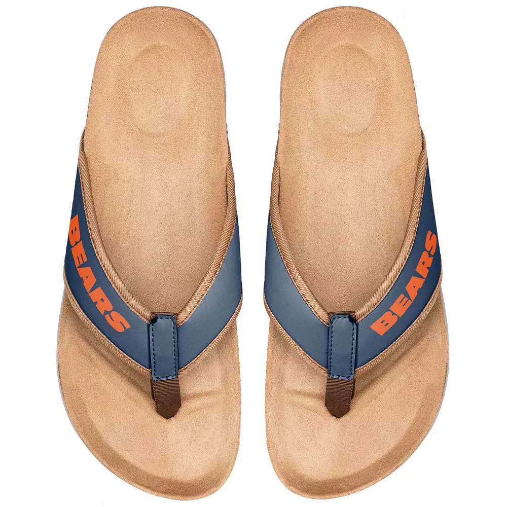 Men's FOCO Chicago Bears Cork Flip Flops 4 Men's FOCO Chicago Bears Cork Flip Flops - Image 2