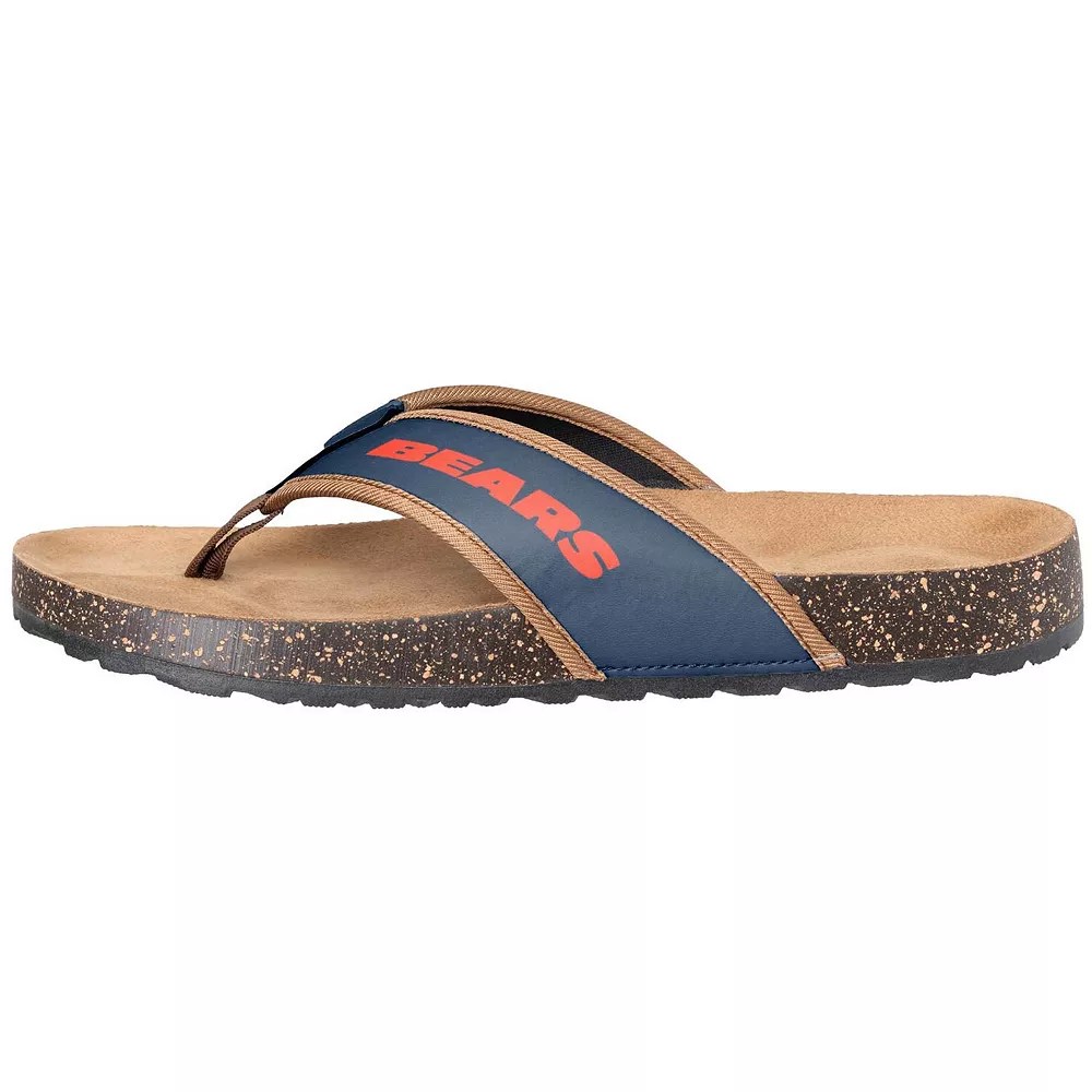 Men's FOCO Chicago Bears Cork Flip Flops 5 Men's FOCO Chicago Bears Cork Flip Flops - Image 3