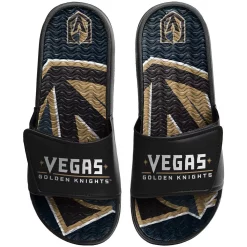 Men's FOCO Vegas Golden Knights Wordmark Gel Slide Sandals