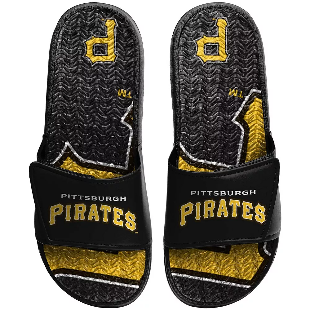 Men's FOCO Pittsburgh Pirates Wordmark Gel Slide Sandals 4 Men's FOCO Pittsburgh Pirates Wordmark Gel Slide Sandals - Image 2