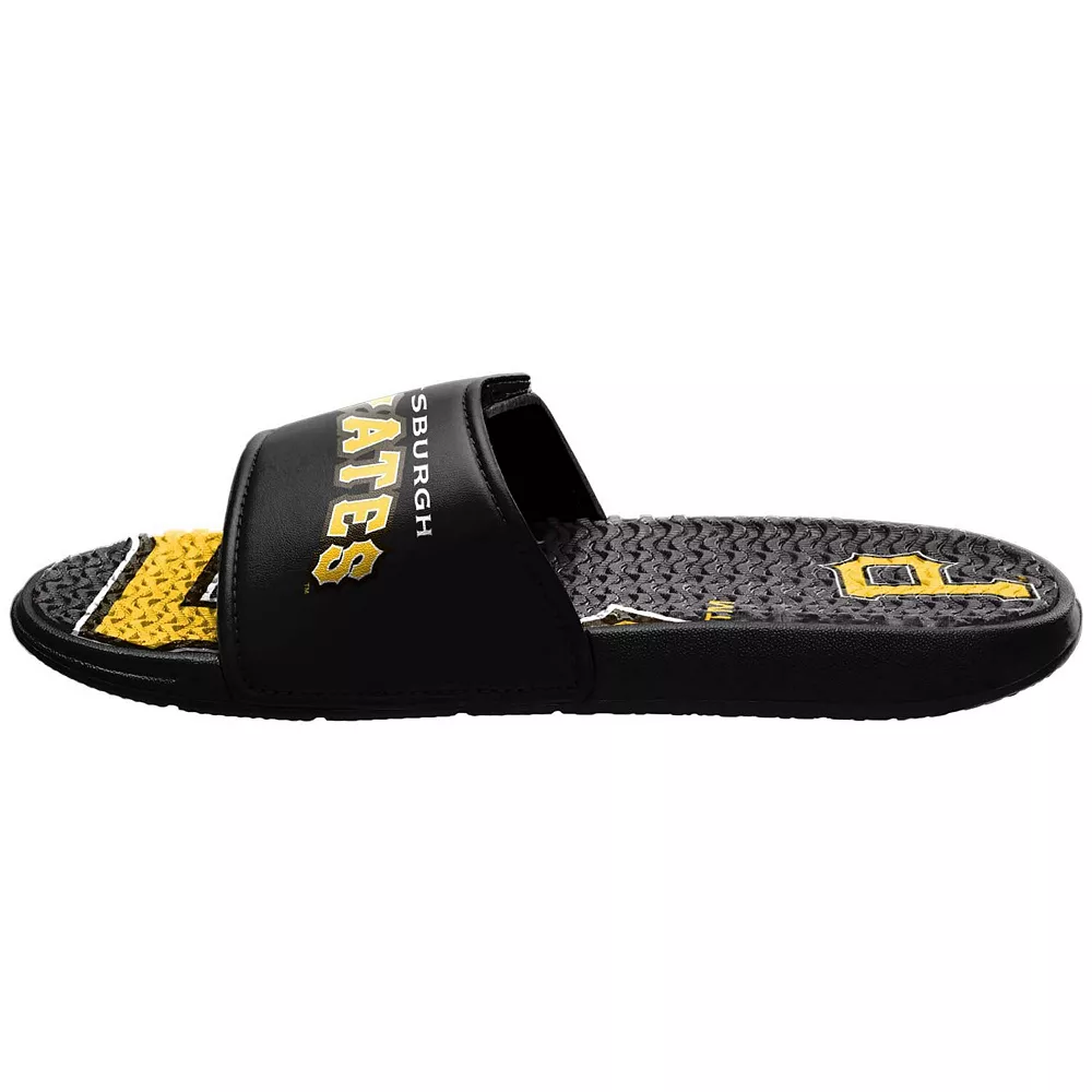 Men's FOCO Pittsburgh Pirates Wordmark Gel Slide Sandals 5 Men's FOCO Pittsburgh Pirates Wordmark Gel Slide Sandals - Image 3