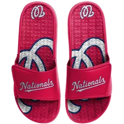 Men's FOCO Washington Nationals Wordmark Gel Slide Sandals