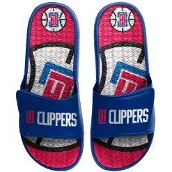 Men's FOCO LA Clippers Wordmark Gel Slide Sandals
