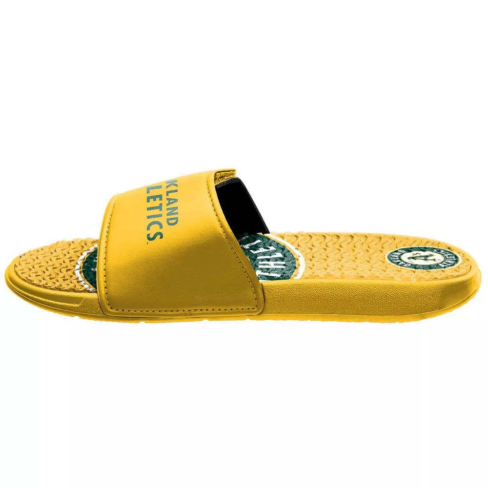 Men's FOCO Oakland Athletics Wordmark Gel Slide Sandals 5 Men's FOCO Oakland Athletics Wordmark Gel Slide Sandals - Image 3