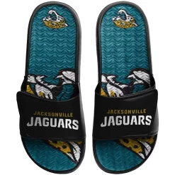 Men's FOCO Jacksonville Jaguars Wordmark Gel Slide Sandals