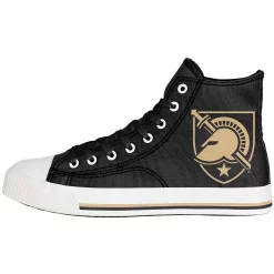 Men's FOCO Army Black Knights Big Logo High Top Canvas Shoes