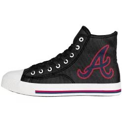 Men's FOCO Atlanta Braves Big Logo High Top Canvas Shoes
