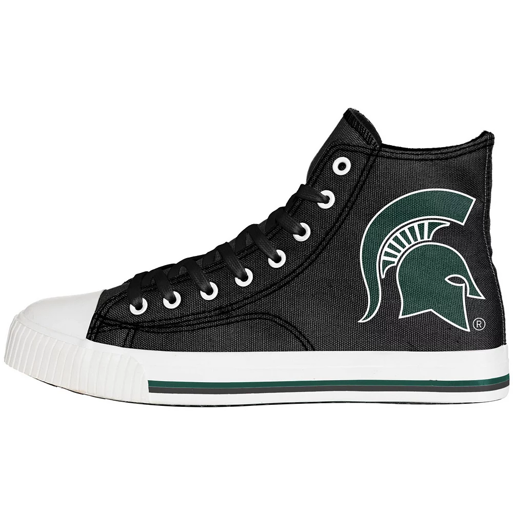 Men's FOCO Michigan State Spartans Big Logo High Top Canvas Shoes 3 Men's FOCO Michigan State Spartans Big Logo High Top Canvas Shoes
