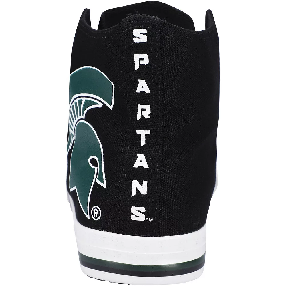 Men's FOCO Michigan State Spartans Big Logo High Top Canvas Shoes 6 Men's FOCO Michigan State Spartans Big Logo High Top Canvas Shoes - Image 4
