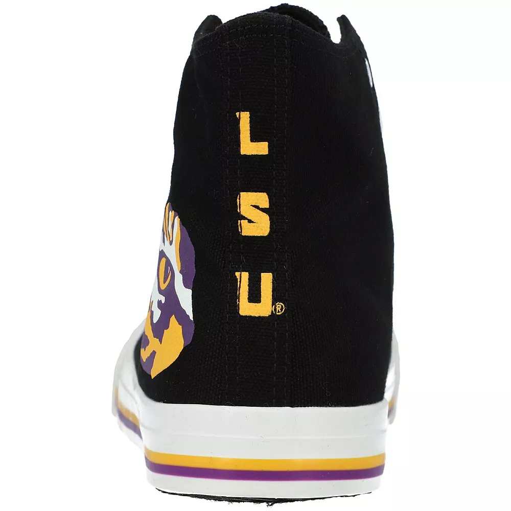 Men's FOCO LSU Tigers Big Logo High Top Canvas Shoes 6 Men's FOCO LSU Tigers Big Logo High Top Canvas Shoes - Image 4