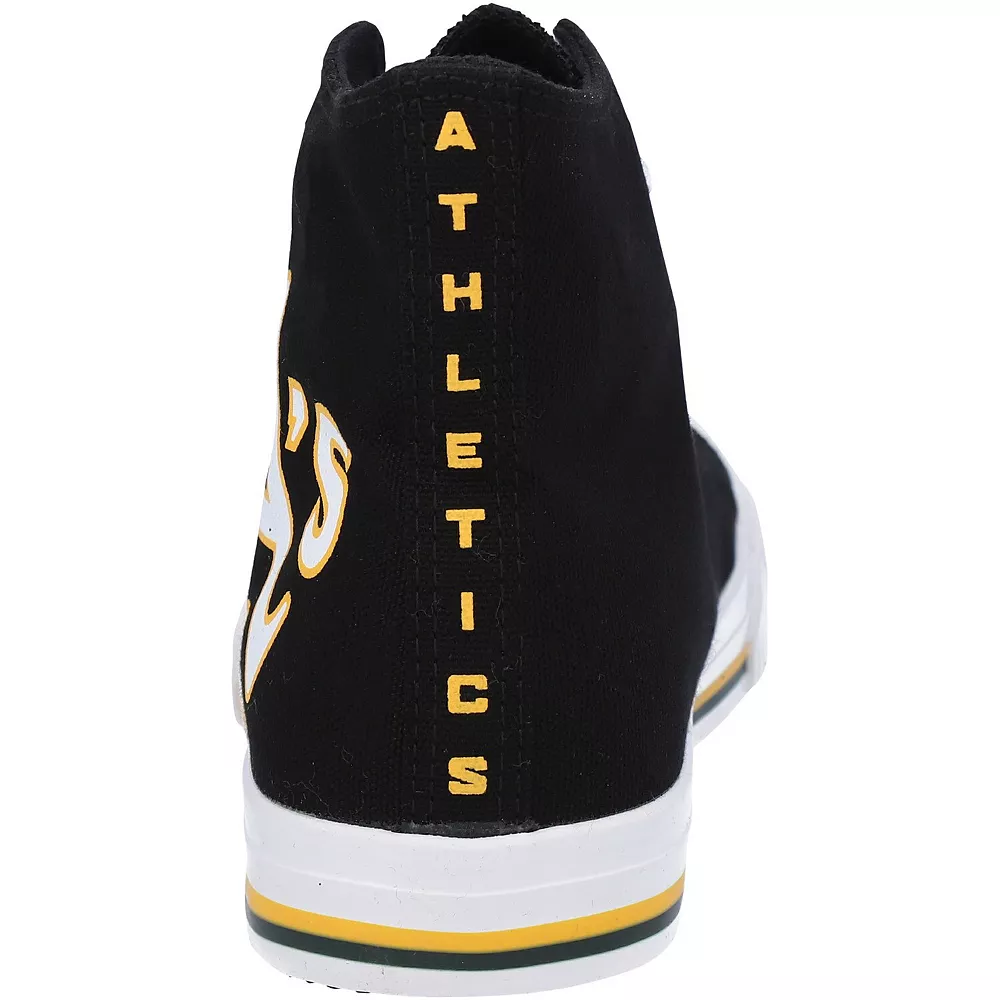 Men's FOCO Oakland Athletics Big Logo High Top Canvas Shoes 4 Men's FOCO Oakland Athletics Big Logo High Top Canvas Shoes - Image 2