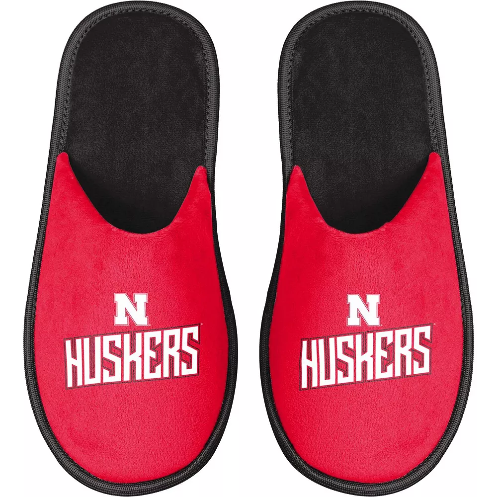 Men's FOCO Nebraska Huskers Scuff Slide Slippers 3 Men's FOCO Nebraska Huskers Scuff Slide Slippers