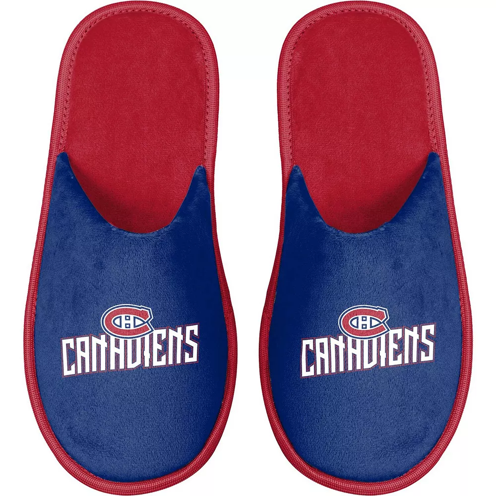 Men's FOCO Montreal Canadiens Scuff Slide Slippers 3 Men's FOCO Montreal Canadiens Scuff Slide Slippers