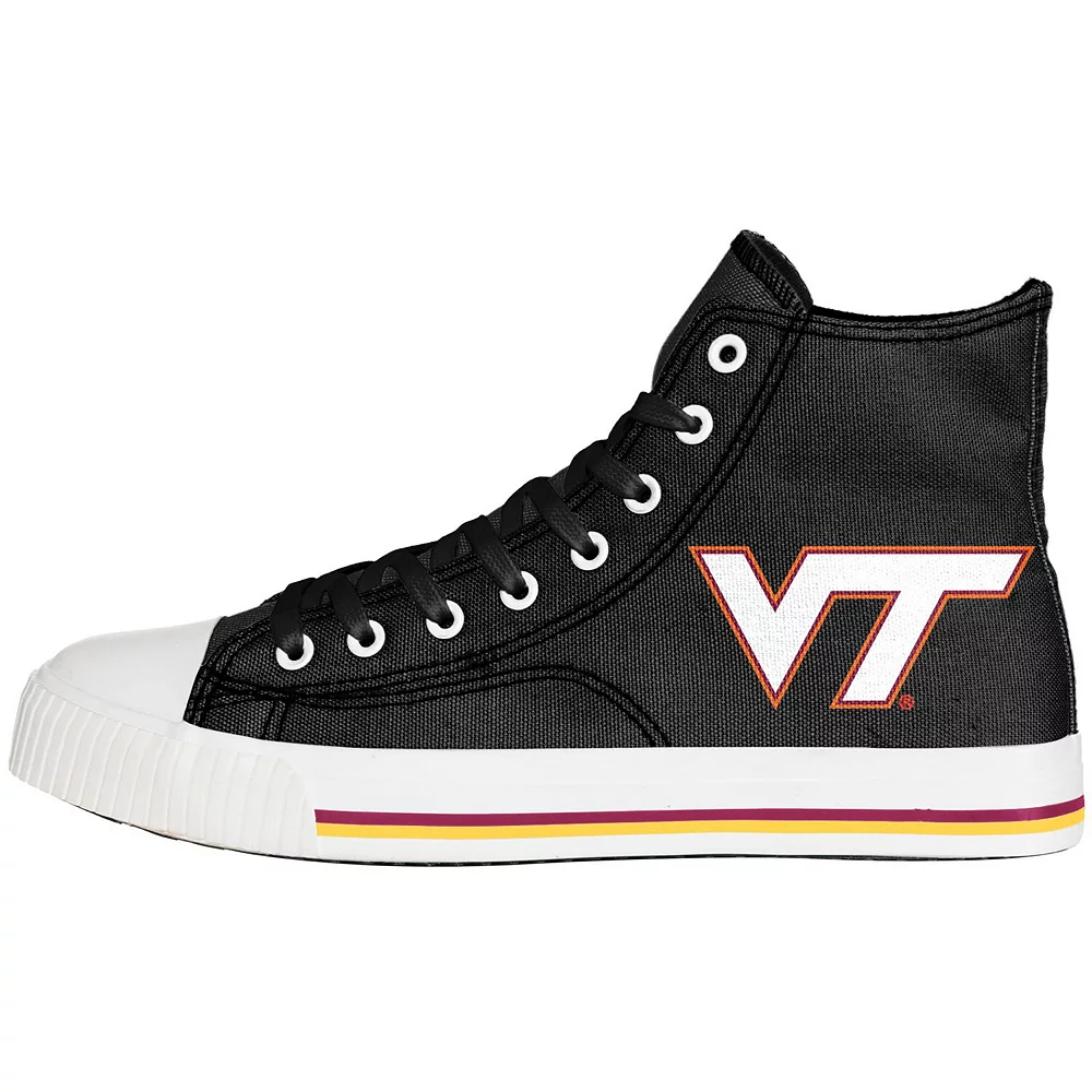 Men's FOCO Virginia Tech Hokies Big Logo High Top Canvas Shoes 3 Men's FOCO Virginia Tech Hokies Big Logo High Top Canvas Shoes