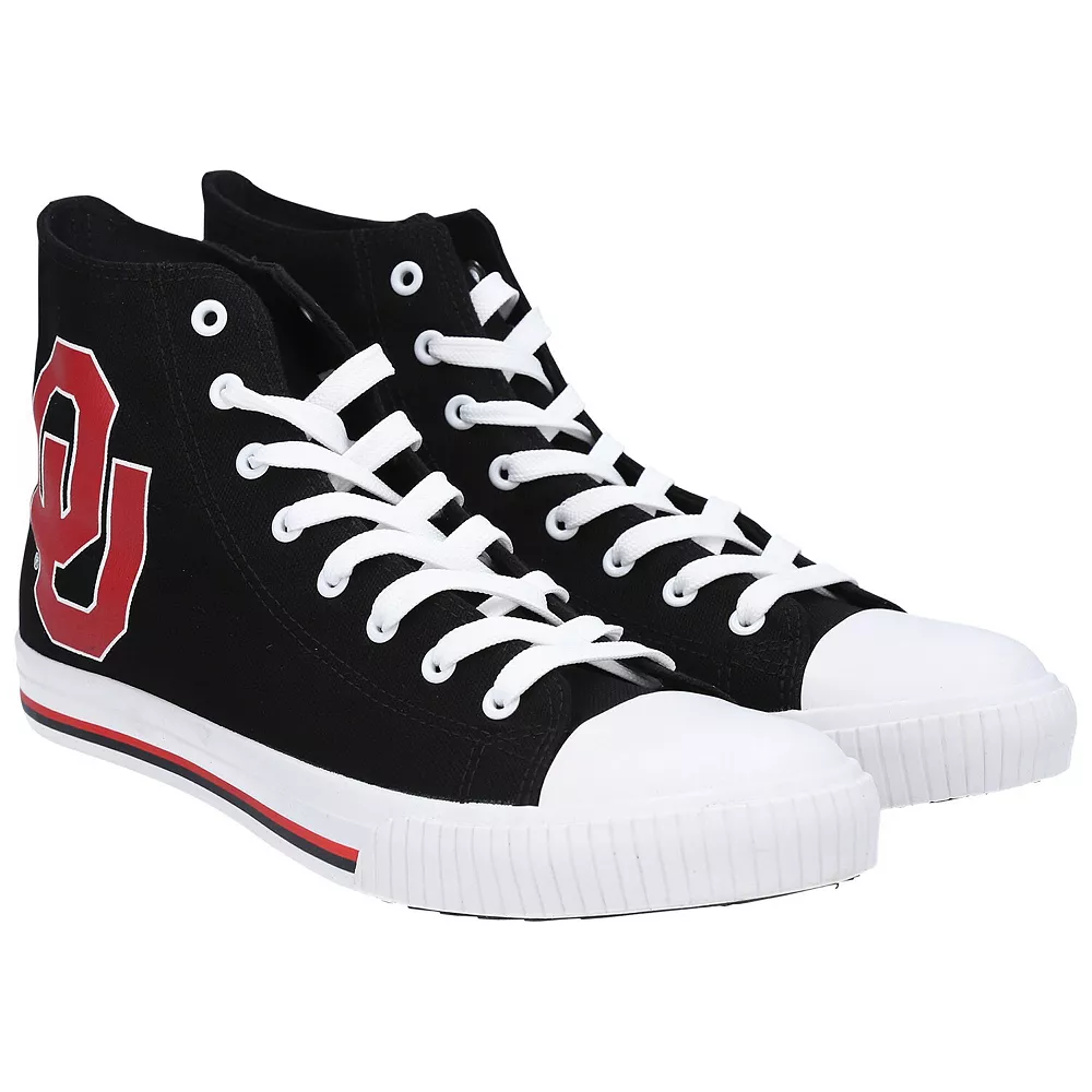 Men's FOCO Oklahoma Sooners Big Logo High Top Canvas Shoes 4 Men's FOCO Oklahoma Sooners Big Logo High Top Canvas Shoes - Image 2
