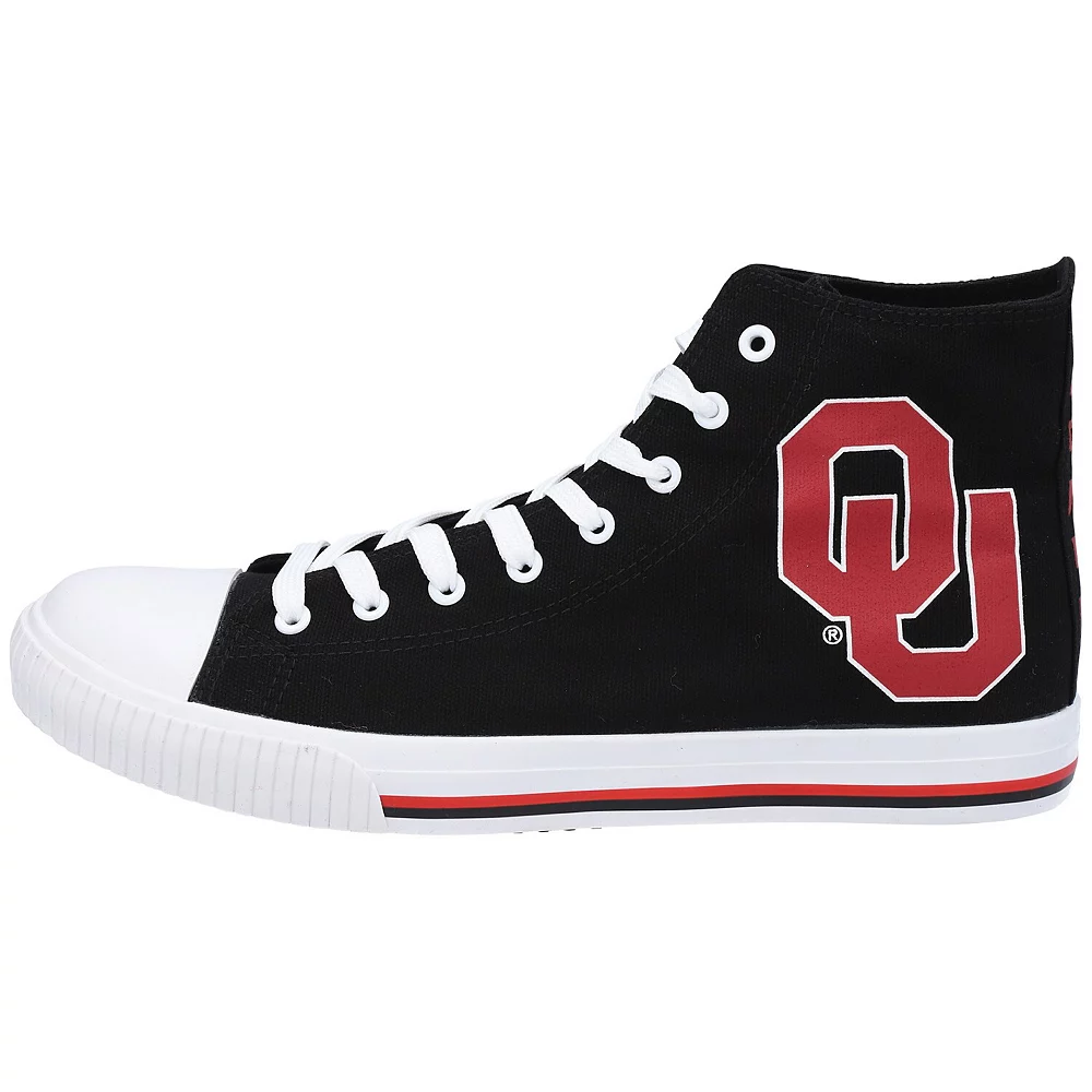 Men's FOCO Oklahoma Sooners Big Logo High Top Canvas Shoes 5 Men's FOCO Oklahoma Sooners Big Logo High Top Canvas Shoes - Image 3