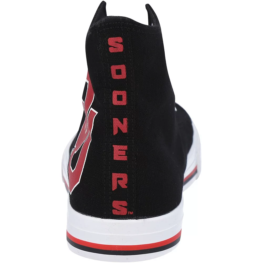 Men's FOCO Oklahoma Sooners Big Logo High Top Canvas Shoes 6 Men's FOCO Oklahoma Sooners Big Logo High Top Canvas Shoes - Image 4