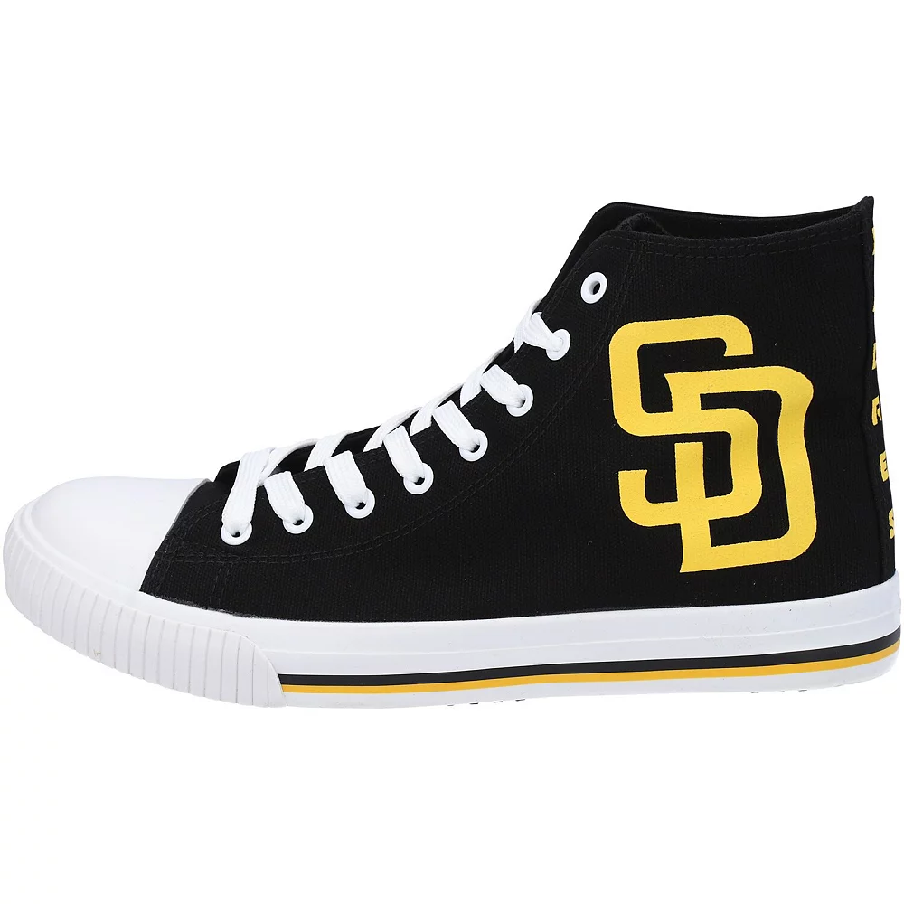 Men's FOCO San Diego Padres Big Logo High Top Canvas Shoes 5 Men's FOCO San Diego Padres Big Logo High Top Canvas Shoes - Image 3