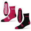 Men's For Bare Feet Nebraska Huskers 2-Pack Team Quarter-Length Socks -STANCE shop 5382091