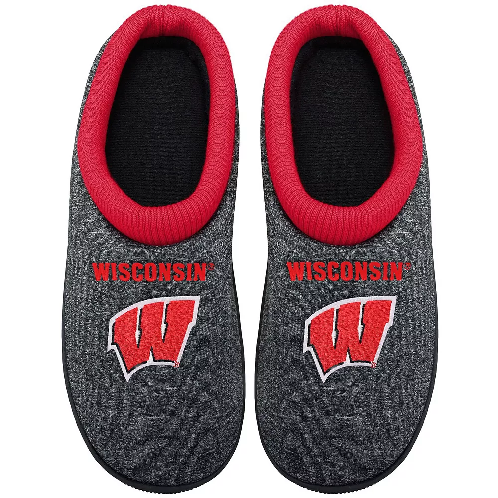 Men's FOCO Wisconsin Badgers Cup Sole Slippers 4 Men's FOCO Wisconsin Badgers Cup Sole Slippers - Image 2
