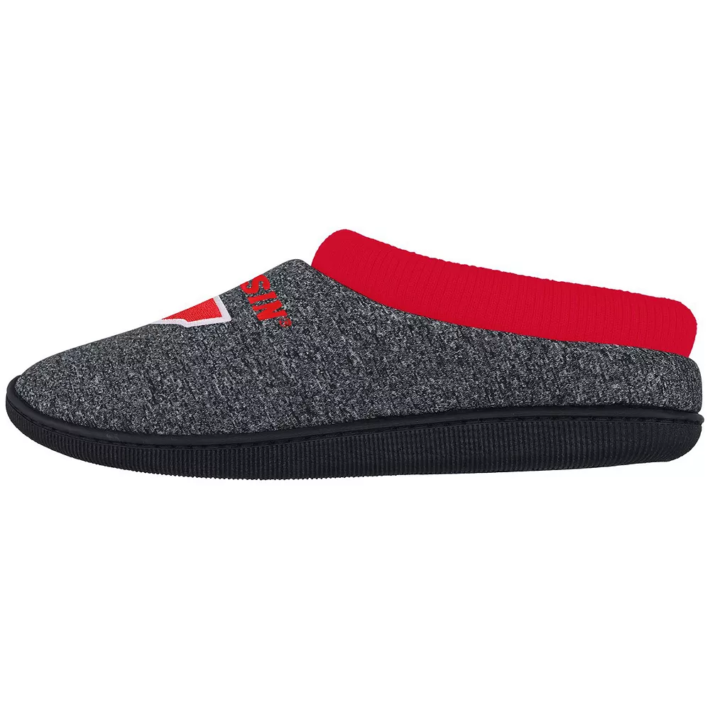 Men's FOCO Wisconsin Badgers Cup Sole Slippers 5 Men's FOCO Wisconsin Badgers Cup Sole Slippers - Image 3