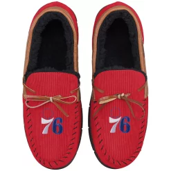 Men's FOCO Philadelphia 76ers Corduroy Moccasin Slippers 6 Men's FOCO Philadelphia 76ers Corduroy Moccasin Slippers -STANCE shop 5387480 ALT