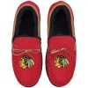 Men's FOCO Chicago Blackhawks Corduroy Moccasin Slippers -STANCE shop 5387839