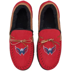 Men's FOCO Washington Capitals Corduroy Moccasin Slippers
