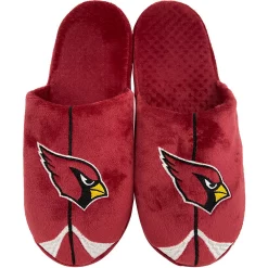 Men's FOCO Arizona Cardinals Striped Team Slippers