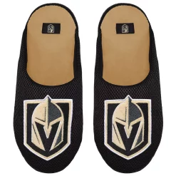 Men's FOCO Vegas Golden Knights Big Logo Colorblock Mesh Slippers